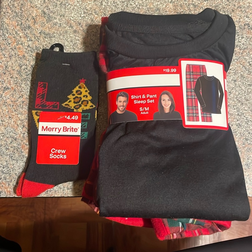 Brand new women’s pajamas with matching socks